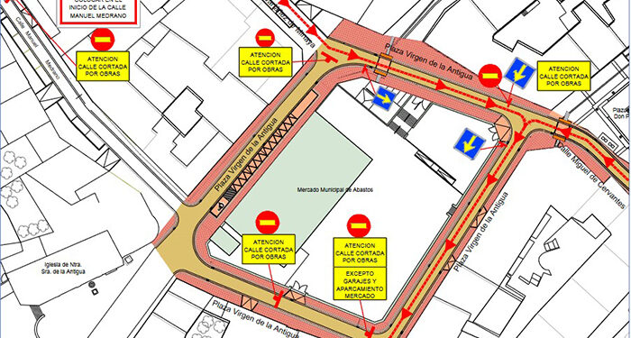Nuevas afecciones de tráfico en el entorno de las obras de la calle Virgen de la Antigua 1 Nuevas afecciones de tráfico en el entorno de las obras de la calle Virgen de la Antigua