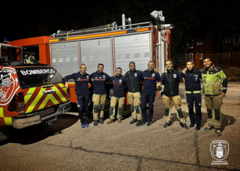 Parten para Valencia ocho bomberos del Ayuntamiento de Guadalajara para ayudar en las zonas afectadas por la DANA