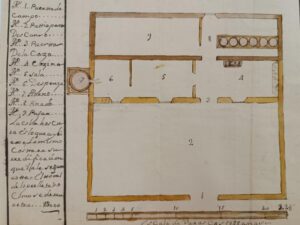Plano de una casa de campo del siglo XVIII, documento del mes del Archivo Histórico de Cuenca