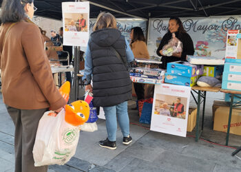 Cáritas Diocesana Sigüenza-Guadalajara supera su previsión de recogida de juguetes en Calle Mayor Solidaria
