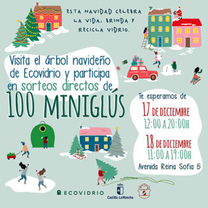 Ecovidrio impulsará el reciclaje de envases de vidrio en Tarancón durante las Navidades con un árbol formado por miniglús
