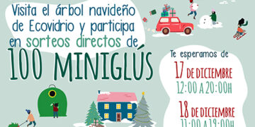 Ecovidrio impulsará el reciclaje de envases de vidrio en Tarancón durante las Navidades con un árbol formado por miniglús