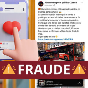 El Ayuntamiento de Cuenca alerta sobre un fraude en redes sociales sobre el transporte urbano