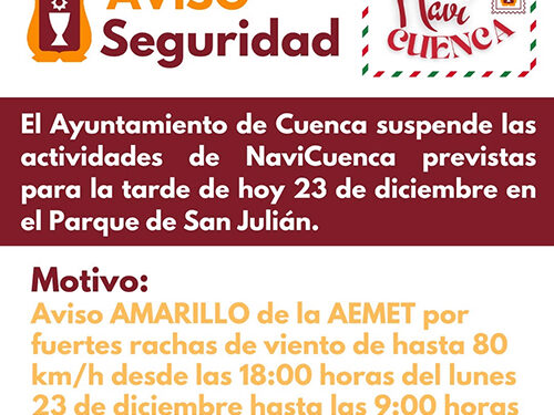 El Ayuntamiento de Cuenca suspende las actividades de NaviCuenca en el Parque de San Julián por las fuertes rachas de viento