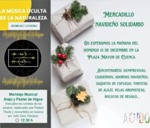 El Huerto del Sonido llevará su biomúsica al Mercadillo Navideño Solidario de Asoc. ACUDO