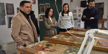 El Taller de Restauración de la Diputación de Cuenca está interviniendo en Las Ánimas del Purgatorio de Villanueva de la Jara