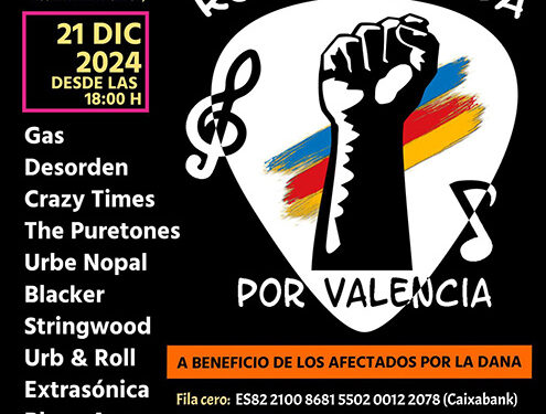 Festival benéfico Rock'N'Guada por Valencia el próximo 21 de diciembre en la sala Óxido 1 Festival benéfico Rock'N'Guada por Valencia el próximo 21 de diciembre en la sala Óxido