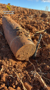La Guardia Civil desactiva un proyectil de artillería originario de la Guerra Civil localizado en Copernal