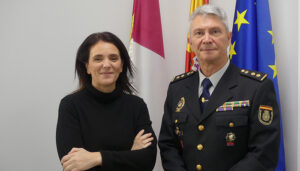 La subdelegada del Gobierno recibe al comisario Díaz Campos, nuevo jefe de la Policía Nacional en la provincia de Guadalajara