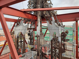 Las obras de rehabilitación del campanario del Ayuntamiento de Guadalajara se prolongarán hasta la próxima primavera