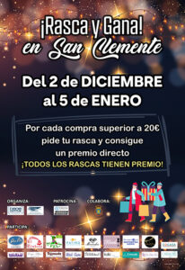 Los comercios de San Clemente comienzan la campaña de Navidad Rasca y Gana