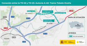 Transportes licita por 915.952 euros la redacción del proyecto del ramal de conexión entre la TO-22 y la TO-23 del tramo Toledo-Ocaña de la A-40