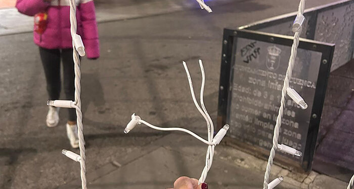 Vandalizan el arbol de Navidad de Carretería