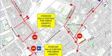Corte en la travesía de Santo Domingo y reordenación de tráfico en la última fase de las obras de la calle Cervantes