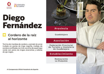 Diego Fernández, cocinero en La Duquesa, representará a Guadalajara en el III Campeonato Oficial Hostelería de España - Tapas y Pinchos 2 Diego Fernández representará a Guadalajara en el III Campeonato Oficial Hostelería de España - Tapas y Pinchos