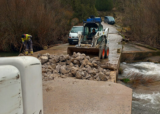 La Diputación de Guadalajara arregla puentes y otras obras de paso dañadas por la DANA de octubre en nueve municipios
