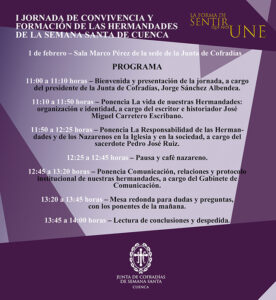 La Junta de Cofradías celebra este sábado la I Jornada de Convivencia y Formación para Hermandades de nuestra Semana Santa