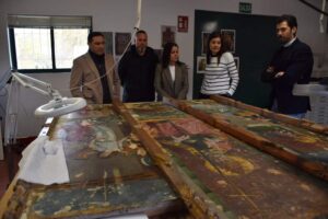 La Diputación de Cuenca rehabilita el retablo de la Cátedra de San Pedro ubicada en la Colegiata de Belmonte