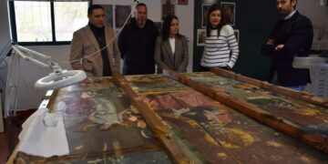 La Diputación de Cuenca rehabilita el retablo de la Cátedra de San Pedro ubicada en la Colegiata de Belmonte