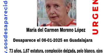 Se busca a María del Carmen Moreno, desaparecida desde el día 6 en Guadalajara