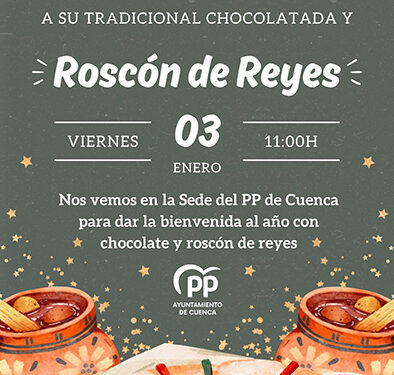 Tradicional bienvenida al año con chocolate y roscón por parte del PP en el Ayuntamiento de Cuenca 1 Tradicional bienvenida al año con chocolate y roscón por parte del PP en el Ayuntamiento de Cuenca