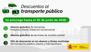 Transportes activa desde este jueves la venta de los abonos de tren y autobús con descuentos de hasta el 100%
