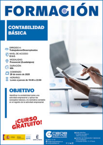 Últimas plazas para los cursos gratuitos de contabilidad básica y gestión operativa de tesorería de CEOE-Cepyme Guadalajara