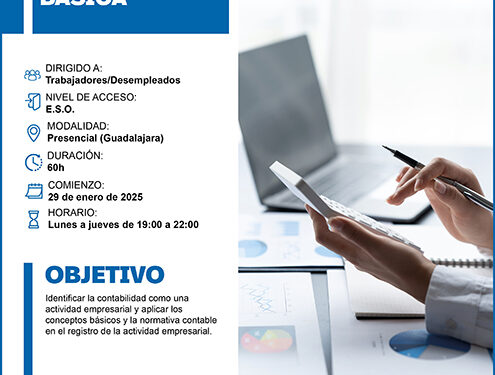 Últimas plazas para los cursos gratuitos de contabilidad básica y