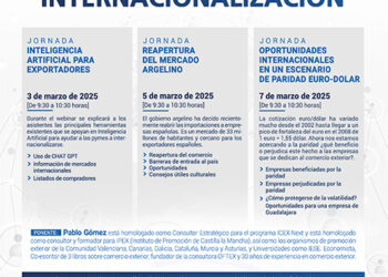 CEOE-Cepyme Guadalajara organiza un nuevo ciclo de jornadas de comercio exterior en el mes de marzo