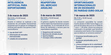CEOE-Cepyme Guadalajara organiza un nuevo ciclo de jornadas de comercio exterior en el mes de marzo