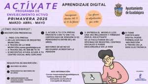 El Ayuntamiento de Guadalajara lanza la segunda edición del programa Actívate para impulsar el aprendizaje digital en personas mayores