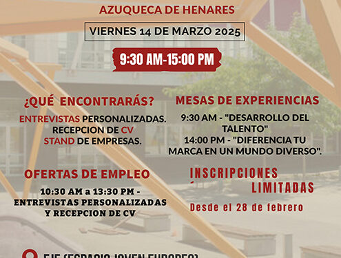 El viernes se abre la inscripción en la I Feria de Empleo Local de Azuqueca de Henares 1 El viernes se abre la inscripción en la I Feria de Empleo Local de Azuqueca de Henares