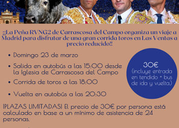 La Peña RVNG2 de Carrascosa del Campo organiza una excursión a Las Ventas para mantener viva la afición y dinamizar la vida en el pueblo