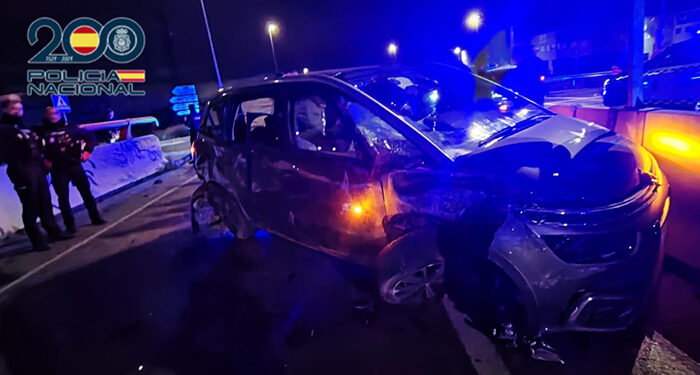 La Policía Nacional detiene a dos personas en Guadalajara tras una persecución por carretera en la que resultaron heridos varios agentes 1 La Policía Nacional detiene a dos personas en Guadalajara tras una persecución por carretera en la que resultaron heridos varios agentes