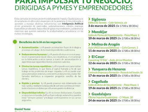 La inteligencia artificial llega a la provincia de la mano de Impulsa Guadalajara 1 La inteligencia artificial llega a la provincia de la mano de Impulsa Guadalajara