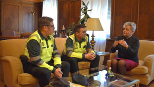 La subdelegada del Gobierno en Cuenca recibe al nuevo jefe del Sector de Tráfico de la Guardia Civil en Castilla-La Mancha