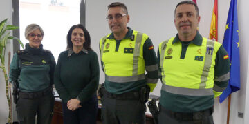 La subdelegada del Gobierno en Guadalajara recibe al jefe del Sector de Tráfico de la Guardia Civil en Castilla-La Mancha, el teniente coronel Juan Jiménez Arnedo