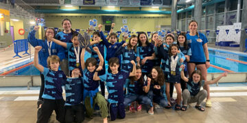 Los benjamines del Club Alcarreño, campeones de Castilla-La Mancha en el regional de natación de Almansa