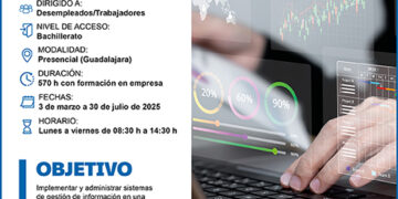 Últimas plazas para el curso de sistemas de gestión de información de CEOE-Cepyme Guadalajara
