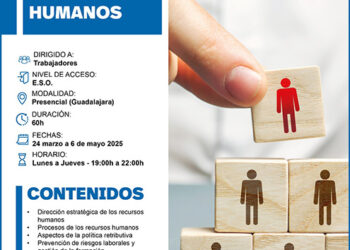 Abierto el plazo de inscripción para el curso gratuito de gestión de recursos humanos de CEOE-Cepyme Guadalajara 4 Abierto el plazo de inscripción para el curso gratuito de gestión de recursos humanos de CEOE-Cepyme Guadalajara