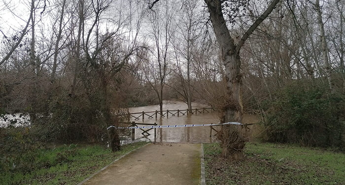 El Ayuntamiento de Guadalajara recomienda mantener la prudencia en los márgenes del Henares 1 Cortado el acceso al parque fluvial del río Henares a su paso por Guadalajara