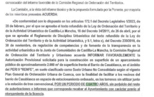 Cuenca en Marcha le recuerda a Chana que “los propios documentos de la Diputación evidencian que los aparcamientos son provisionales”
