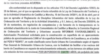 Cuenca en Marcha le recuerda a Chana que “los propios documentos de la Diputación evidencian que los aparcamientos son provisionales”
