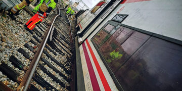 Descarrilla un tren de cercanías en la estación de Guadalajara cuando partía hacia Madrid
