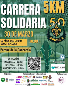 El Grupo Scout de Guadalajara “Apícula” celebra sus 50 años con carrera solidaria este domingo a favor de Futucam