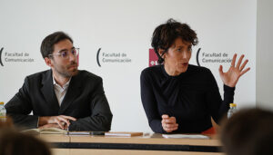 La ministra Elma Saiz aboga por un presente antirracista en su visita a la Facultad de Comunicación de la UCLM