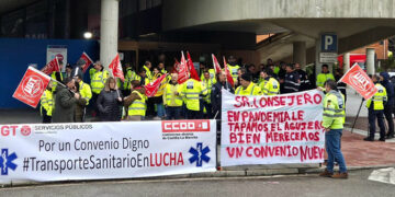 Los trabajadores del transporte sanitario de Castilla-La Mancha se concentran en los cinco hospitales de referencia da la región