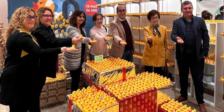 Los 6.000 Patitos Solidarios de APACU esperan padrino o madrina por 1€ en el Centro Comercial Mirador de Cuenca