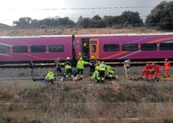 Adif realiza un simulacro de emergencia en la estación de Guadalajara Yebes