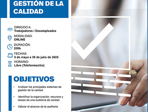 Abierto el plazo de inscripción para el curso gratuito de auditoría de sistemas de gestión de la calidad de CEOE-Cepyme Guadalajara 1 Abierto el plazo de inscripción para el curso gratuito de auditoría de sistemas de gestión de la calidad de CEOE-Cepyme Guadalajara
